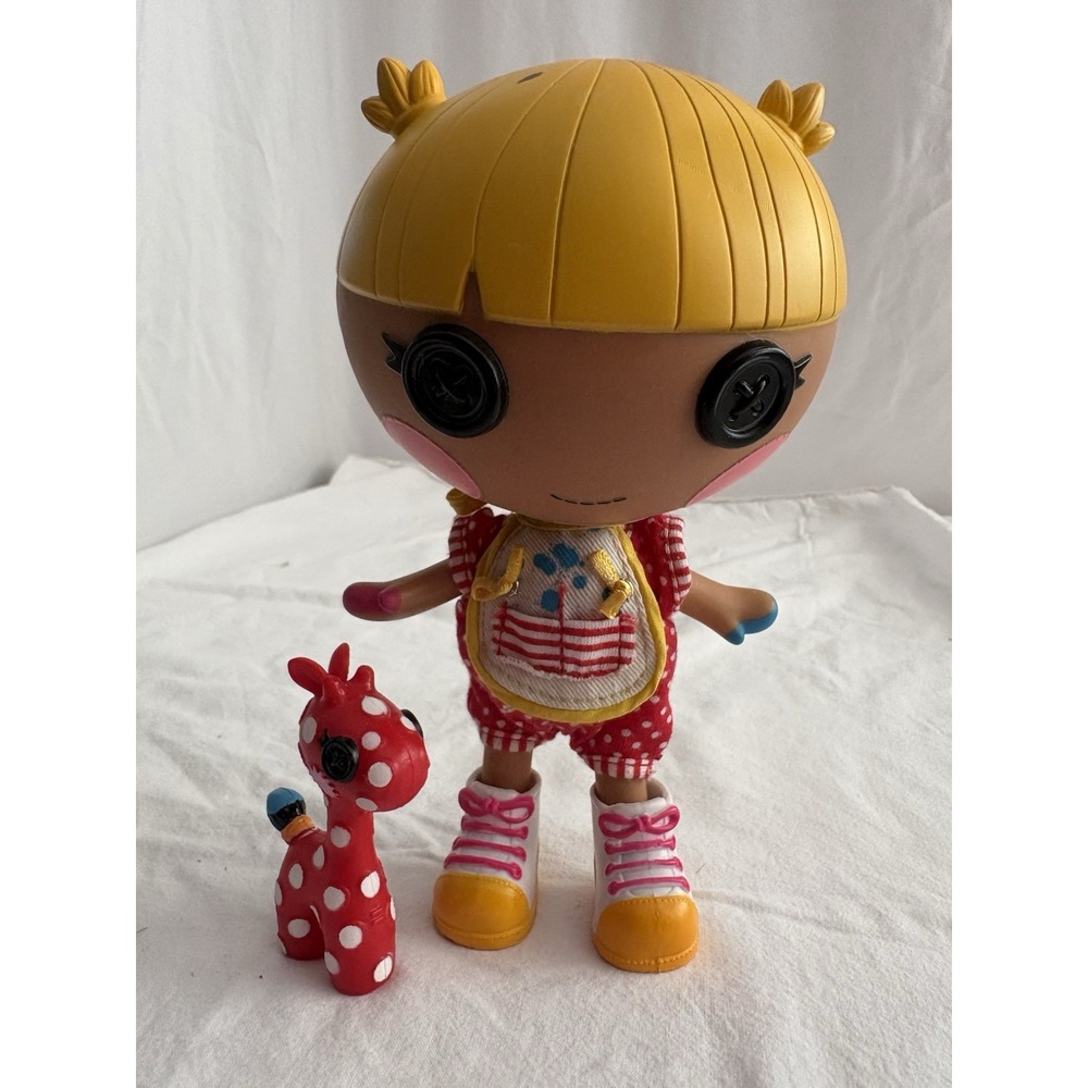 MGA Lalaloopsy Littles Scribble Splash Doll Giraffe Pet Paint Brush 7" Doll 2011